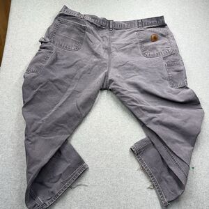 Carhartt Canvas Original Dungarees Fit Workwear Pants Men's 48 Gray Cotton